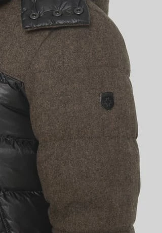 WELLENSTEYN Steppjacke "Stargate", Abnehmbare Kapuze, , Wärmend, Stehkragen, Für Herren BLACK/ BROWN. 7 WELLENSTEYN Steppjacke "Stargate", Abnehmbare Kapuze, , Wärmend, Stehkragen, Für Herren BLACK/ BROWN. – Bild 5