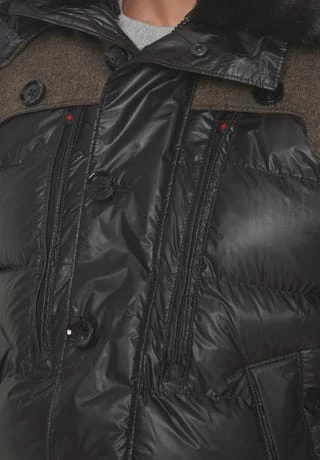 WELLENSTEYN Steppjacke "Stargate", Abnehmbare Kapuze, , Wärmend, Stehkragen, Für Herren BLACK/ BROWN. 8 WELLENSTEYN Steppjacke "Stargate", Abnehmbare Kapuze, , Wärmend, Stehkragen, Für Herren BLACK/ BROWN. – Bild 6