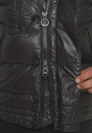 WELLENSTEYN Steppjacke "Stargate", Abnehmbare Kapuze, , Wärmend, Stehkragen, Für Herren BLACK/ BROWN. 9 WELLENSTEYN Steppjacke "Stargate", Abnehmbare Kapuze, , Wärmend, Stehkragen, Für Herren BLACK/ BROWN. – Bild 7