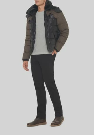 WELLENSTEYN Steppjacke "Stargate", Abnehmbare Kapuze, , Wärmend, Stehkragen, Für Herren BLACK/ BROWN. 11 WELLENSTEYN Steppjacke "Stargate", Abnehmbare Kapuze, , Wärmend, Stehkragen, Für Herren BLACK/ BROWN. – Bild 9