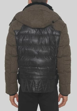 WELLENSTEYN Steppjacke "Stargate", Abnehmbare Kapuze, , Wärmend, Stehkragen, Für Herren BLACK/ BROWN. 12 WELLENSTEYN Steppjacke "Stargate", Abnehmbare Kapuze, , Wärmend, Stehkragen, Für Herren BLACK/ BROWN. – Bild 10