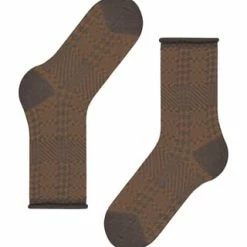 ESPRIT Woodland Socken, Hahnentritt, Für Damen 5456 TEAK MELANGE -Galeria Geschäft unnamed file 106