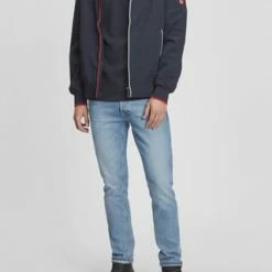 WELLENSTEYN Jacke "College", Stehkragen, Zweiwege-Reißverschluss, Für Herren DARKNAVY/ RED -Galeria Geschäft unnamed file 1116