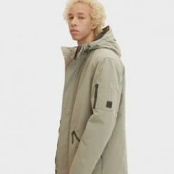 DENIM TOM TAILOR Jacke, Regular-Fit, Kapuze, Für Herren 10415 DUSTY OLIVE -Galeria Geschäft unnamed file 1180