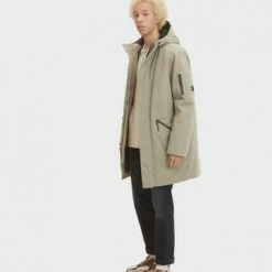 DENIM TOM TAILOR Jacke, Regular-Fit, Kapuze, Für Herren 10415 DUSTY OLIVE -Galeria Geschäft unnamed file 1181