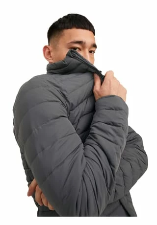 JACK & JONES Herren Jacke JJERECYCLE PUFFER COLLAR - Steppjacke, Kapuze, Einfarbig Grau 4 JACK & JONES Herren Jacke JJERECYCLE PUFFER COLLAR - Steppjacke, Kapuze, Einfarbig Grau – Bild 2