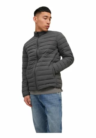JACK & JONES Herren Jacke JJERECYCLE PUFFER COLLAR - Steppjacke, Kapuze, Einfarbig Grau 7 JACK & JONES Herren Jacke JJERECYCLE PUFFER COLLAR - Steppjacke, Kapuze, Einfarbig Grau – Bild 5