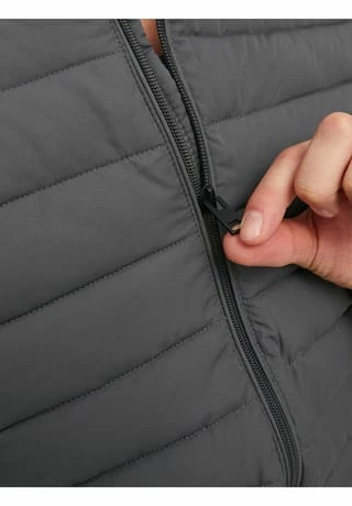 JACK & JONES Herren Jacke JJERECYCLE PUFFER COLLAR - Steppjacke, Kapuze, Einfarbig Grau 9 JACK & JONES Herren Jacke JJERECYCLE PUFFER COLLAR - Steppjacke, Kapuze, Einfarbig Grau – Bild 7
