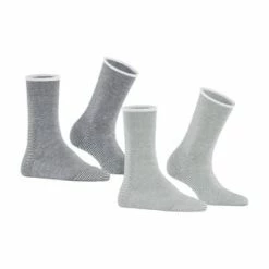 ESPRIT Kurzsocken, 2er-Pack, Rollbündchen, Streifenmuster, Für Damen 0010 GREY STRIPES -Galeria Geschäft unnamed file 145