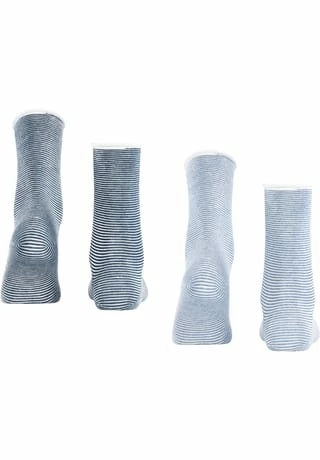 ESPRIT Kurzsocken, 2er-Pack, Rollbündchen, Streifenmuster, Für Damen 0020 BLUE STRIPES 4 ESPRIT Kurzsocken, 2er-Pack, Rollbündchen, Streifenmuster, Für Damen 0020 BLUE STRIPES – Bild 2