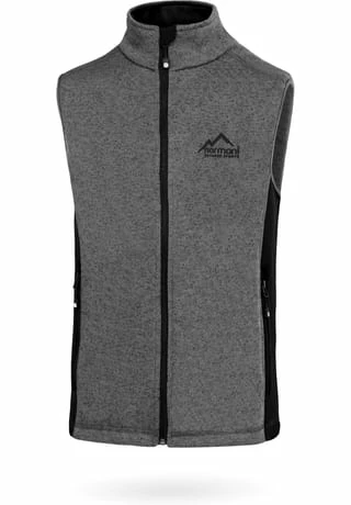 Normani® Herren Strick-Fleeceweste Shamattawa Grau 4 Normani® Herren Strick-Fleeceweste Shamattawa Grau – Bild 2