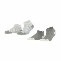 ESPRIT Sneakersocken, 2er-Pack, Verstärkter Zehen- Und Fersenbereich, Für Damen 0050 GRAU