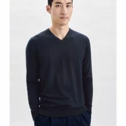 Seidensticker Pullover Schwarze Rose Dunkelblau