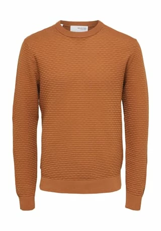 SELECTED Pullover, Strukturiert, Rundhals, Für Herren 284836 ARGAN OIL 3 SELECTED Pullover, Strukturiert, Rundhals, Für Herren 284836 ARGAN OIL