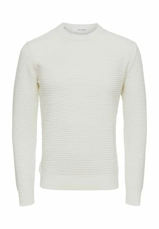 Pullover, strukturiert, Rundhals, für Herren SELECTED Pullover, Strukturiert, Rundhals, Für Herren 178372 EGRET -Galeria Geschäft unnamed file 1691