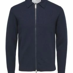 SELECTED Strickjacke, Klappkragen, Für Herren 186839 SKY CAPTAI