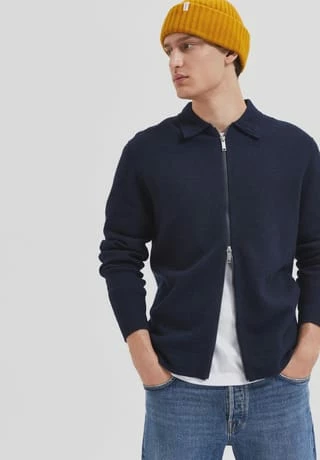 SELECTED Strickjacke, Klappkragen, Für Herren 186839 SKY CAPTAI 5 SELECTED Strickjacke, Klappkragen, Für Herren 186839 SKY CAPTAI – Bild 3