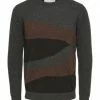 SELECTED Pullover, Melange, Rundhals-Ausschnitt, Für Herren 181153001 ANTRACI