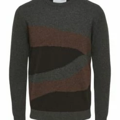 SELECTED Pullover, Melange, Rundhals-Ausschnitt, Für Herren 181153001 ANTRACI