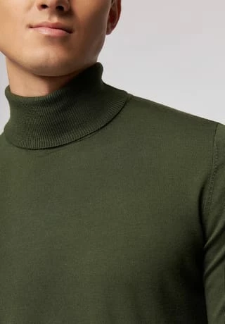 ROY ROBSON Strickrollkragenpull Merinowolle - Easy Care Dark Green 6 ROY ROBSON Strickrollkragenpull Merinowolle - Easy Care Dark Green – Bild 4