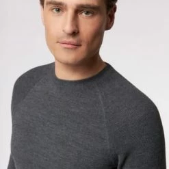 ROY ROBSON Strickpullover Merino Mix - Strukturwechsel Silver -Galeria Geschäft unnamed file 1774