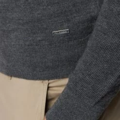 ROY ROBSON Strickpullover Merino Mix - Strukturwechsel Silver -Galeria Geschäft unnamed file 1775