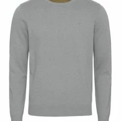 TOM TAILOR Strickpullover, Basic, Rippbündchen, Für Herren Grau