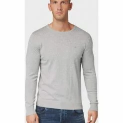 TOM TAILOR Strickpullover, Basic, Rippbündchen, Für Herren Grau 18 TOM TAILOR Strickpullover, Basic, Rippbündchen, Für Herren Grau -Galeria Geschäft unnamed file 1809