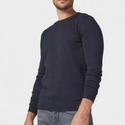 TOM TAILOR Strickpullover, Rippbündchen, Für Herren Navy -Galeria Geschäft unnamed file 1813