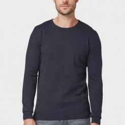 TOM TAILOR Strickpullover, Rippbündchen, Für Herren Navy -Galeria Geschäft unnamed file 1816