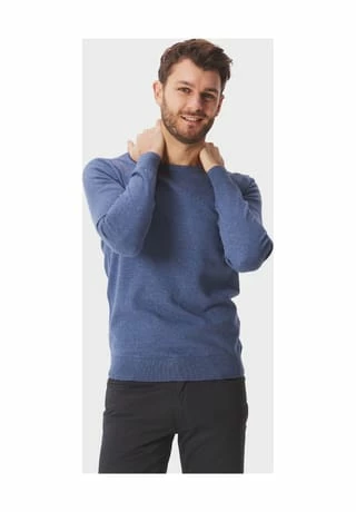 TOM TAILOR Strickpullover, Basic, Rippbündchen, Für Herren Stahlblau 3 TOM TAILOR Strickpullover, Basic, Rippbündchen, Für Herren Stahlblau