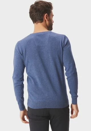 TOM TAILOR Strickpullover, Basic, Rippbündchen, Für Herren Stahlblau 4 TOM TAILOR Strickpullover, Basic, Rippbündchen, Für Herren Stahlblau – Bild 2