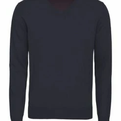 TOM TAILOR Pullover, V-Ausschnitt, Baumwolle, Für Herren 13160 KNITTED NAV