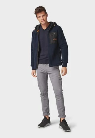 TOM TAILOR Pullover, V-Ausschnitt, Baumwolle, Für Herren 13160 KNITTED NAV 8 TOM TAILOR Pullover, V-Ausschnitt, Baumwolle, Für Herren 13160 KNITTED NAV – Bild 6