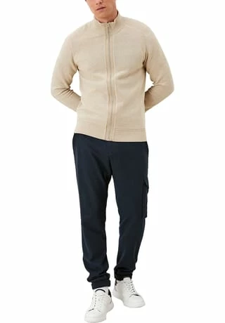 S.Oliver Red Label Strickjacke, Stehkragen, Für Herren 81W0 BEIGE MELA 6 S.Oliver Red Label Strickjacke, Stehkragen, Für Herren 81W0 BEIGE MELA – Bild 4