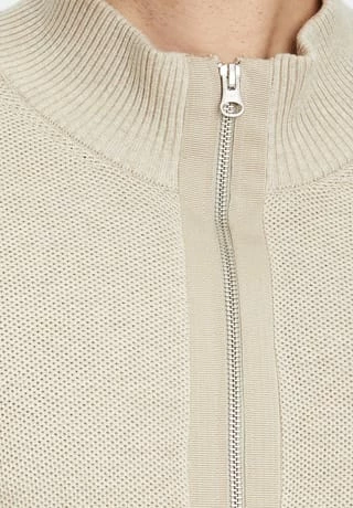 S.Oliver Red Label Strickjacke, Stehkragen, Für Herren 81W0 BEIGE MELA 7 S.Oliver Red Label Strickjacke, Stehkragen, Für Herren 81W0 BEIGE MELA – Bild 5
