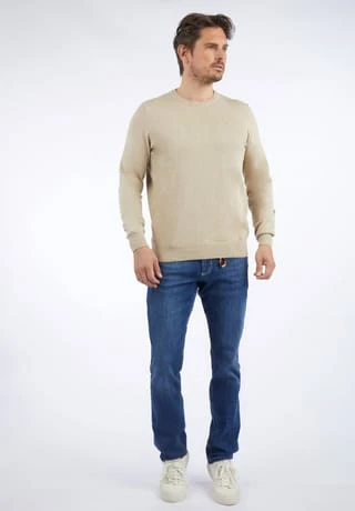 DANIEL HECHTER Rundhalspullover Creme 4 DANIEL HECHTER Rundhalspullover Creme – Bild 2