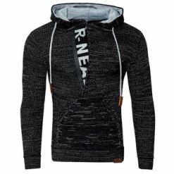 RUSTY NEAL Kapuzenpullover Mit Stylischem Ausschnitt Schwarz/ Grau