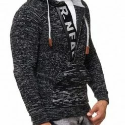 RUSTY NEAL Kapuzenpullover Mit Stylischem Ausschnitt Schwarz/ Grau -Galeria Geschäft unnamed file 1953