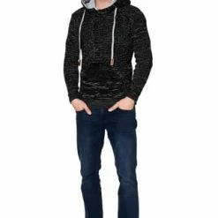 RUSTY NEAL Kapuzenpullover Mit Stylischem Ausschnitt Schwarz/ Grau -Galeria Geschäft unnamed file 1955