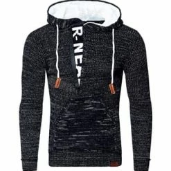 RUSTY NEAL Kapuzenpullover Mit Stylischem Ausschnitt Navy/ Ecru