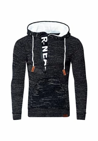 RUSTY NEAL Kapuzenpullover Mit Stylischem Ausschnitt Navy/ Ecru 3 RUSTY NEAL Kapuzenpullover Mit Stylischem Ausschnitt Navy/ Ecru