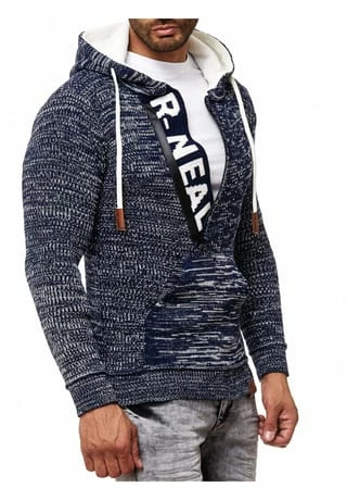 RUSTY NEAL Kapuzenpullover Mit Stylischem Ausschnitt Navy/ Ecru 10 RUSTY NEAL Kapuzenpullover Mit Stylischem Ausschnitt Navy/ Ecru – Bild 8