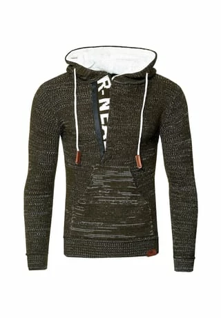 RUSTY NEAL Kapuzenpullover Mit Stylischem Ausschnitt Khaki/ Ecru 3 RUSTY NEAL Kapuzenpullover Mit Stylischem Ausschnitt Khaki/ Ecru