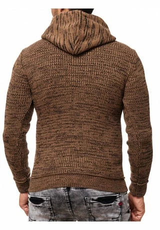 RUSTY NEAL Kapuzenpullover Mit Stylischem Ausschnitt Camel/ Navy 5 RUSTY NEAL Kapuzenpullover Mit Stylischem Ausschnitt Camel/ Navy – Bild 3
