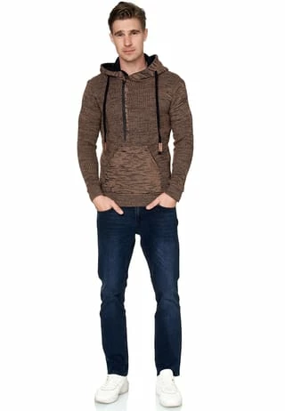 RUSTY NEAL Kapuzenpullover Mit Stylischem Ausschnitt Camel/ Navy 9 RUSTY NEAL Kapuzenpullover Mit Stylischem Ausschnitt Camel/ Navy – Bild 7