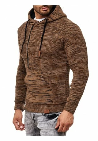 RUSTY NEAL Kapuzenpullover Mit Stylischem Ausschnitt Camel/ Navy 11 RUSTY NEAL Kapuzenpullover Mit Stylischem Ausschnitt Camel/ Navy – Bild 9