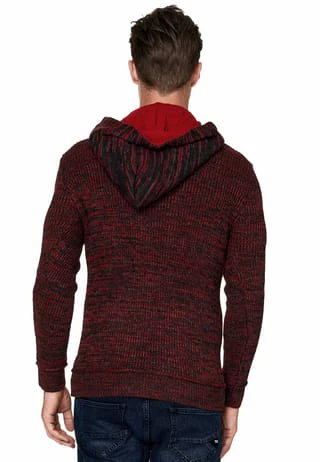 RUSTY NEAL Kapuzenpullover Mit Stylischem Ausschnitt Anthrazit/ Rot 6 RUSTY NEAL Kapuzenpullover Mit Stylischem Ausschnitt Anthrazit/ Rot – Bild 4