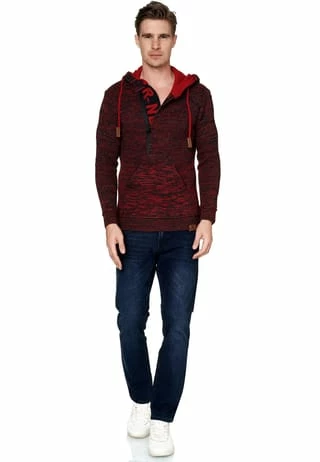 RUSTY NEAL Kapuzenpullover Mit Stylischem Ausschnitt Anthrazit/ Rot 9 RUSTY NEAL Kapuzenpullover Mit Stylischem Ausschnitt Anthrazit/ Rot – Bild 7