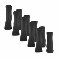 ESPRIT Socken "Solid Essential", 5er Pack, Feinrippbündchen, Für Damen 3000 BLACK -Galeria Geschäft unnamed file 2